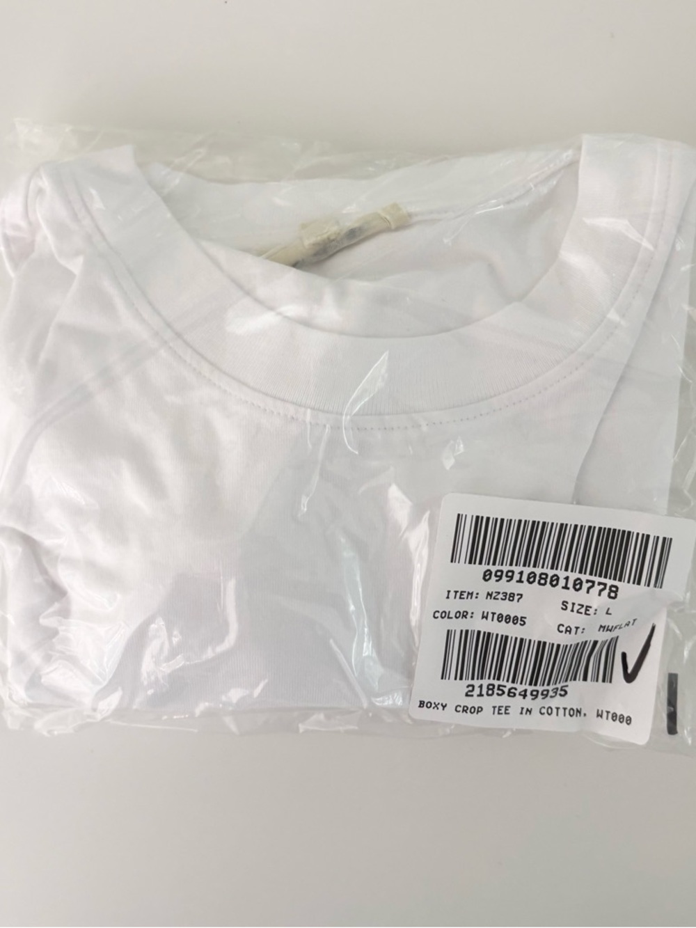 NWT Madewell The Boxy Crop Tee Short Sleeve Allday Jersey White - Picture 6 of 7